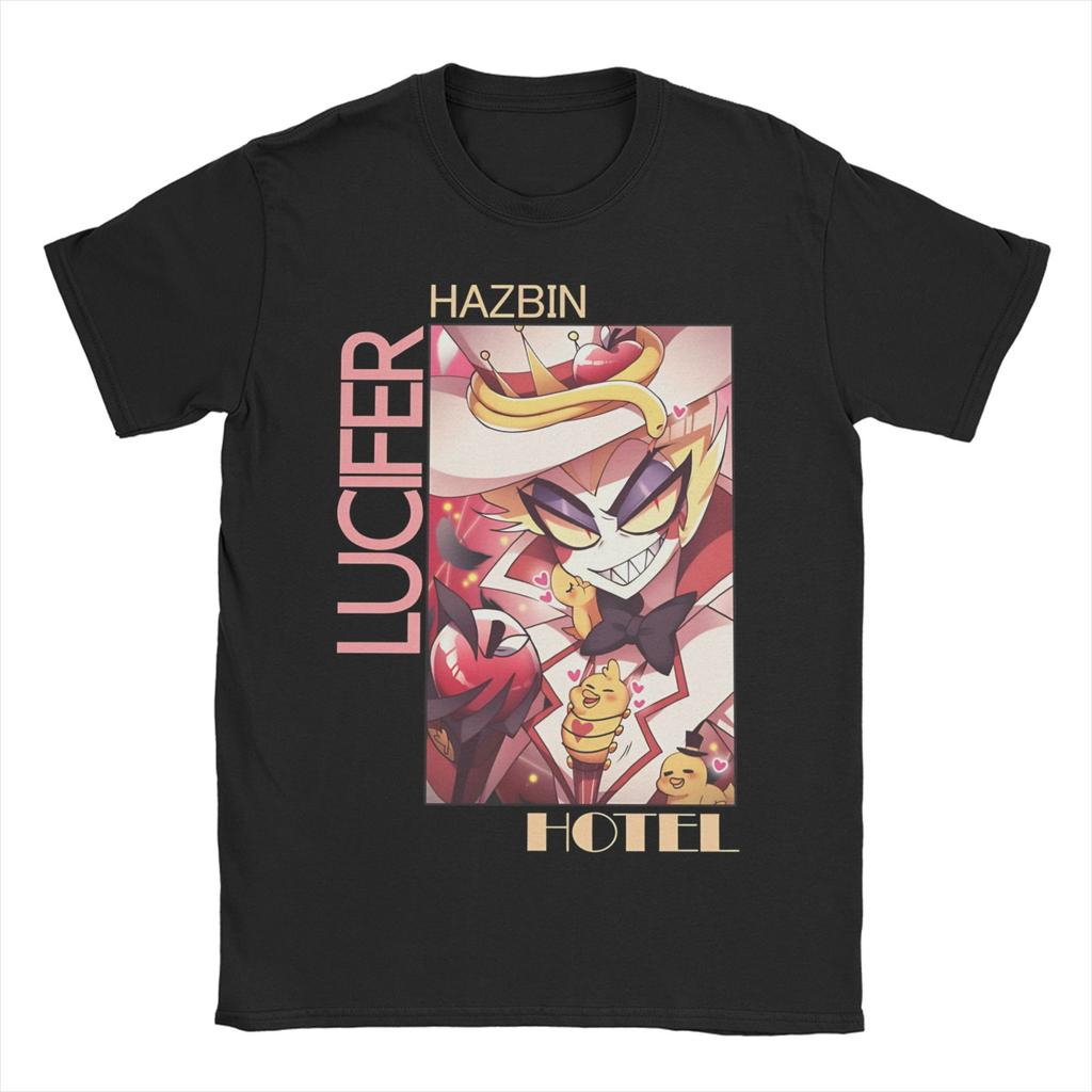 Vox Hazbined Hotels Men Women T Shirt Black Comedy Humor Tee Shirt Short Sleeve TShirt 100 Cotton Printed Clothing