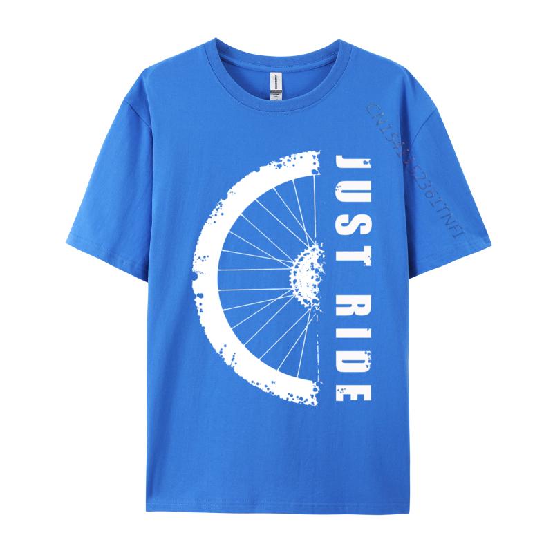 Just Ride MTB Mountainbike Einfacher Stil Baumwolle Unisex T-Shirt Comics Oberteile Hemden Neuankömmling Lässiges Oberteil T-Shirts