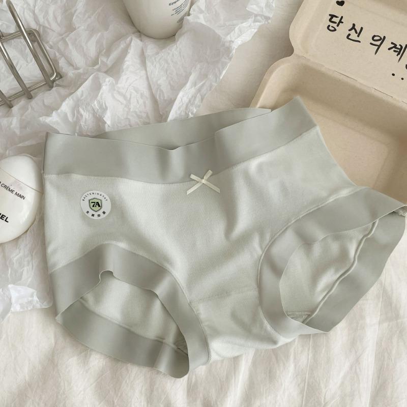 Comfortable A-class Lycra cotton full pants 7A antibacterial mid waist underwear made of pure cotton with seamless crotch women's triangle Panties