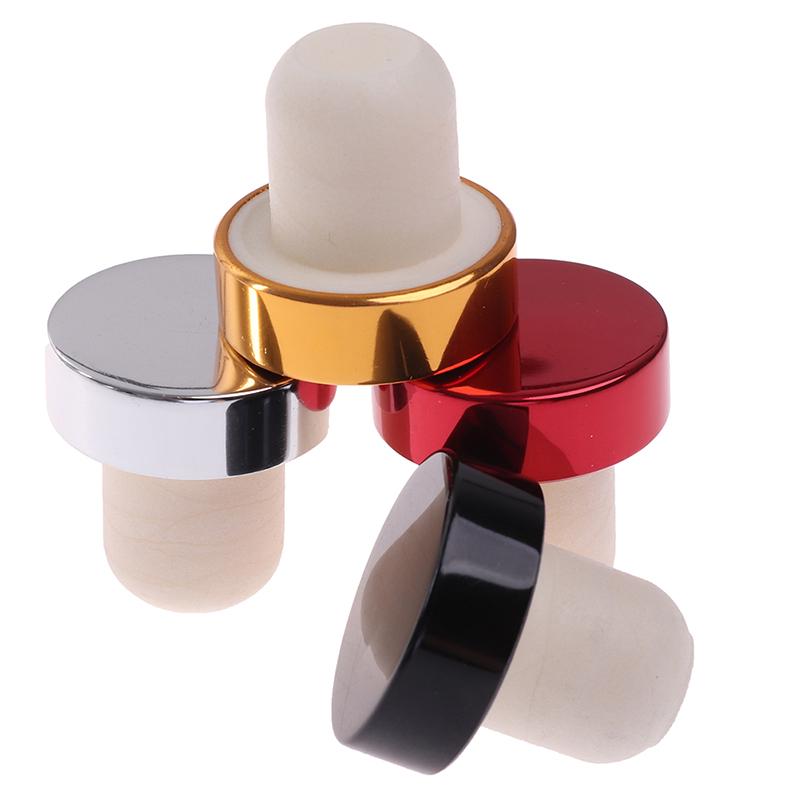 10Pcs Polymer T-Shape Red Wine Stoppers Cork Bottle Plug Sealing Cap Corks