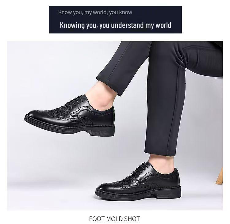 Pánské ležérní šněrovací boty z pravé kůže s krokodýlím vzorem