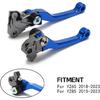 JFG RACING Dirt Bike Brake Clutch Levers Foldable for YZ85 2015-2023, YZ65 2018-2023 Pit Bike Motorcycle, Blue