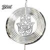 Rotating Garden Sculpture Hand Devil Wind for Spinner Bird Deterrent Outside Hamsa Eye 3D Spinner Stainless Steel Reflective Scare