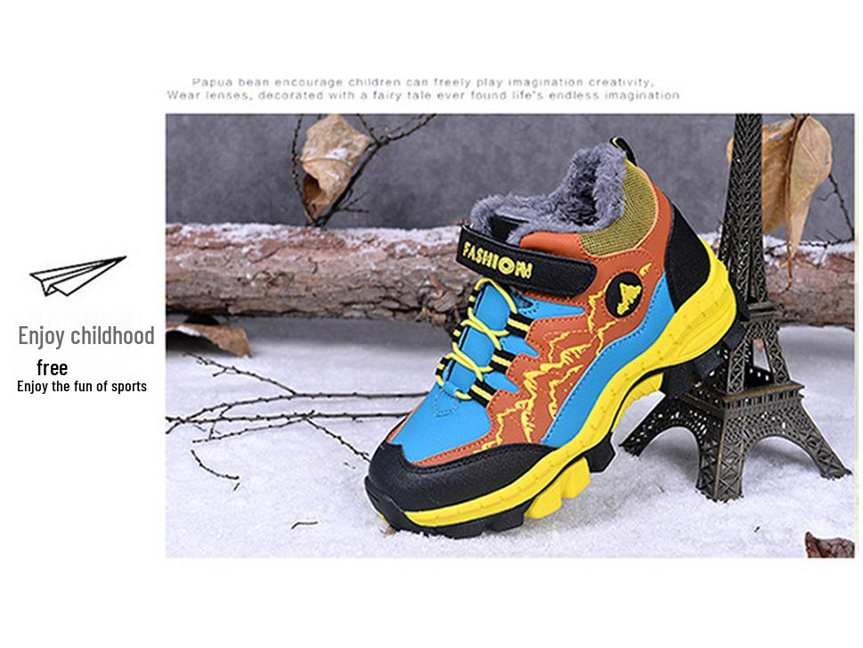Boys' Non-Slip Winter Hiking Boots - Warm Outdoor Sports Footwear for Kids