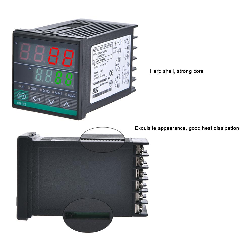 Dual Output SSR and Relay CH102 CH402 CH702 CH902 Two Relay Output LCD Digital PID Intelligent Temperature Controller AC 220V