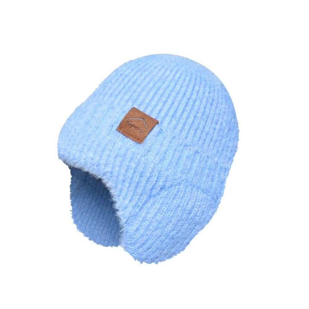 Cold Proof Earflap Woolen Hat Headgear Knitted Earflap Hat Ear Protection Beanie Cap  Male/Female