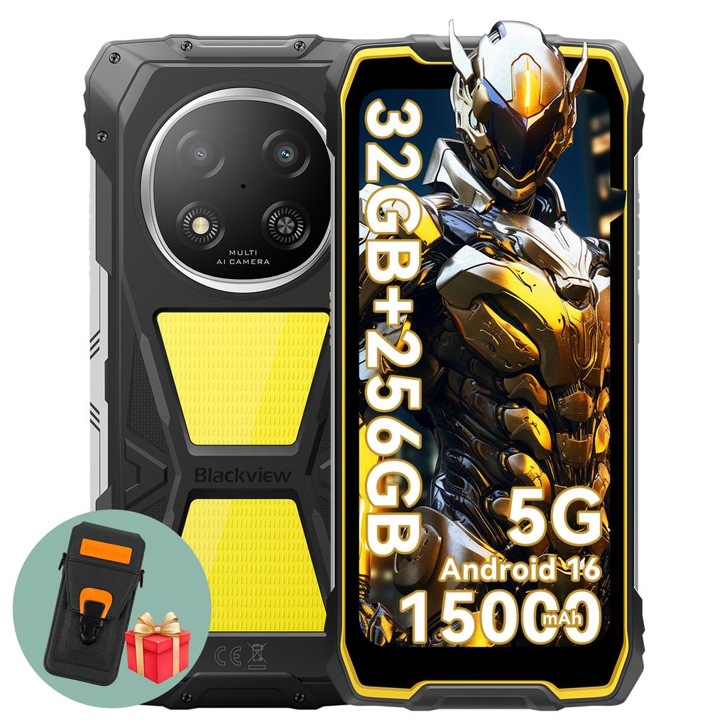 Blackview ROCK 2 PRO Rugged Mobile Phone, 8GB RAM, 256GB ROM, 5G, Android 16, 15000mAh Smartphone