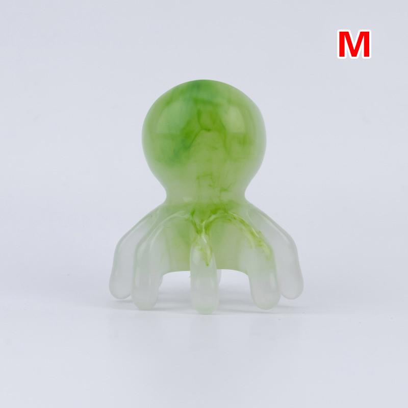 Resin Octopus Comb Head Massager Meridian Scraping Scalp Massage Brush Acupuncture SPA Gua Sha Health Deep Massage Tool