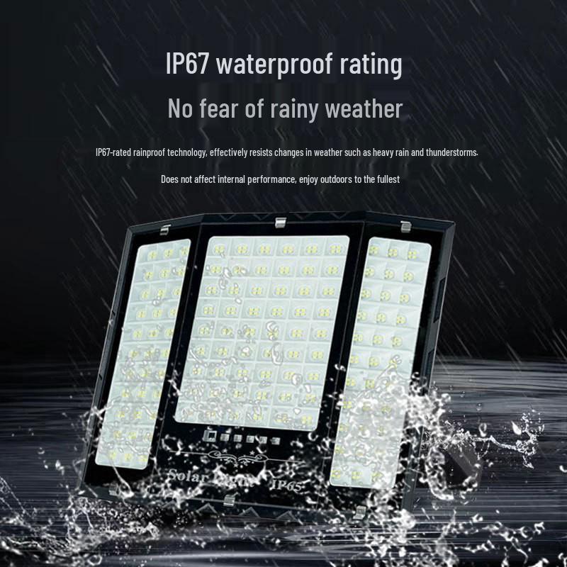 HuiXiang Solar Floodlight: Three-Sided Waterproof Outdoor Lamp with Remote Control