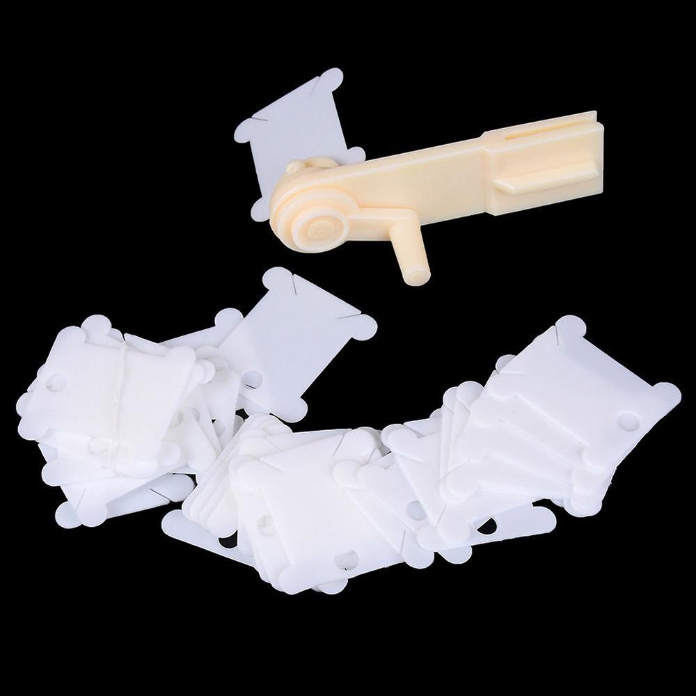 String Winder and 30pcs Thread Card Embroidery Thread Bobbin Winder Stitch Wound String Winder and 30pcs Thread Card Embroidery Thread Bobbin Winder Stitch Wound