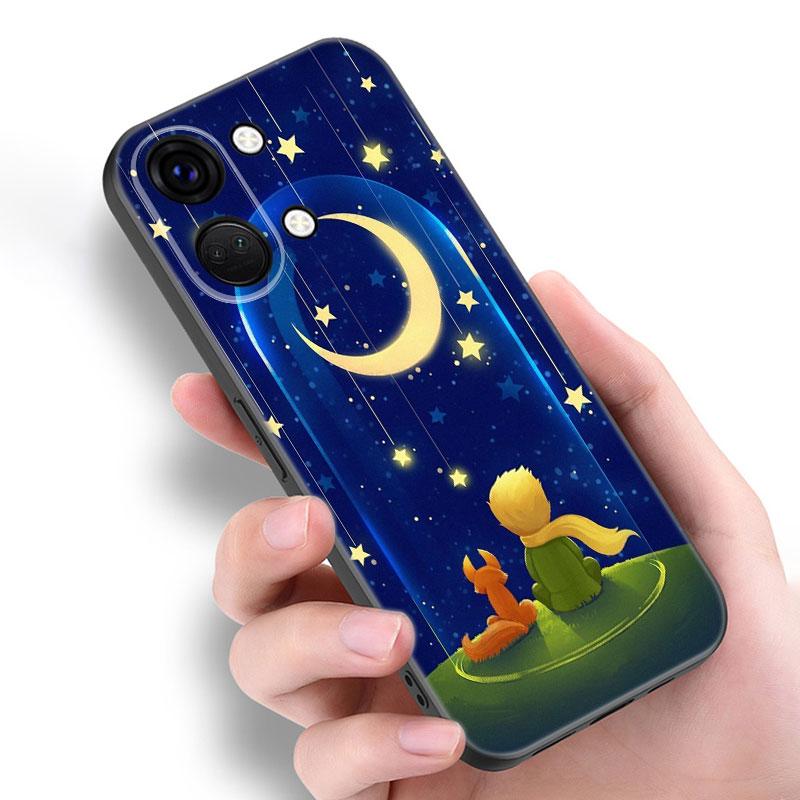The Little Prince Black Silicone Phone Case For OnePlus 9 10 11 12 ACE 2V Pro 9RT 10T 10R Nord CE 2 3 Lite N10 N20 N30 5G