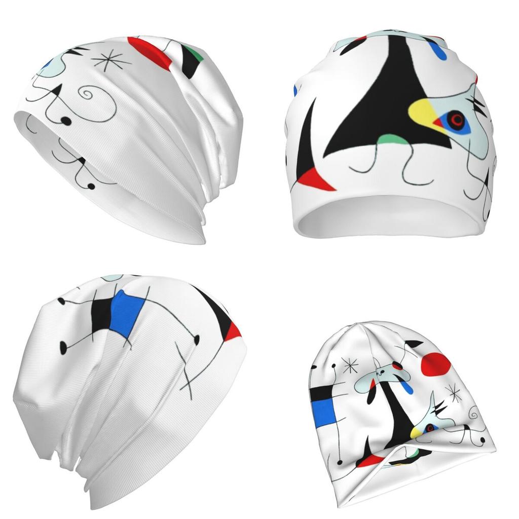 Joan Miro Abstract Surrealism Warm Knitted Cap Fashion Bonnet Hat Autumn Winter Outdoor Beanies Hats for Unisex Adult