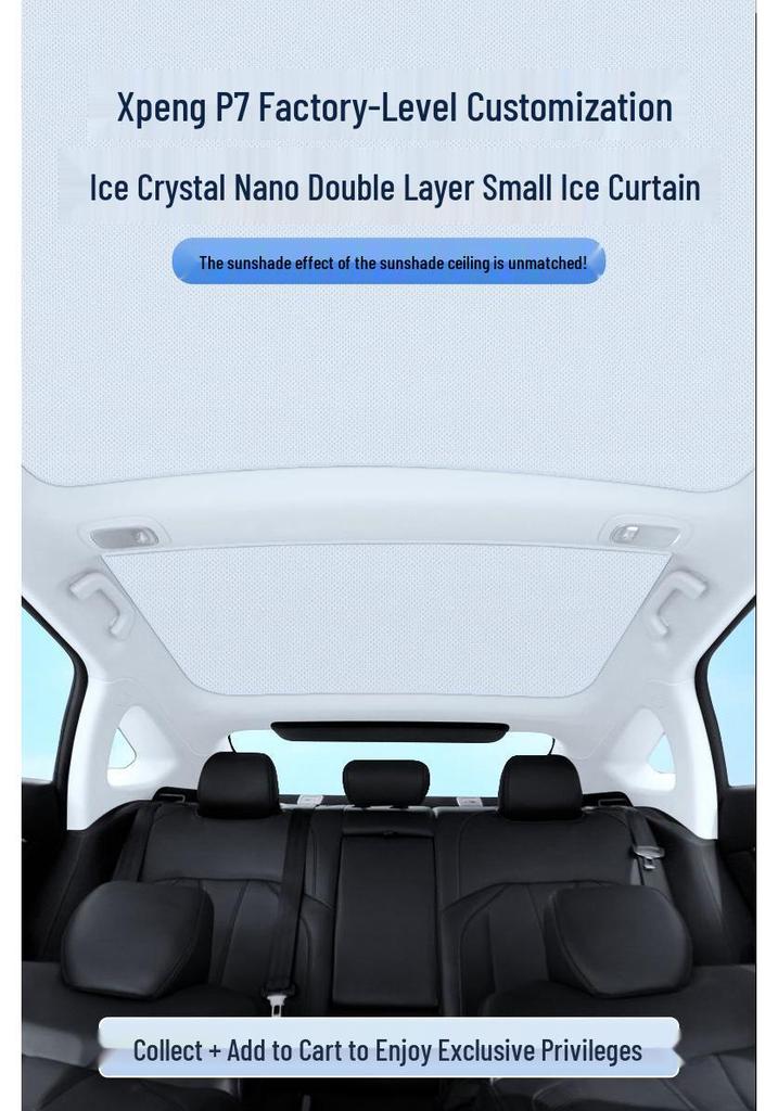 Sunshade for Xiaopeng P7/P5/G9/G3 Panoramic Roof - Heat Insulation Accessory