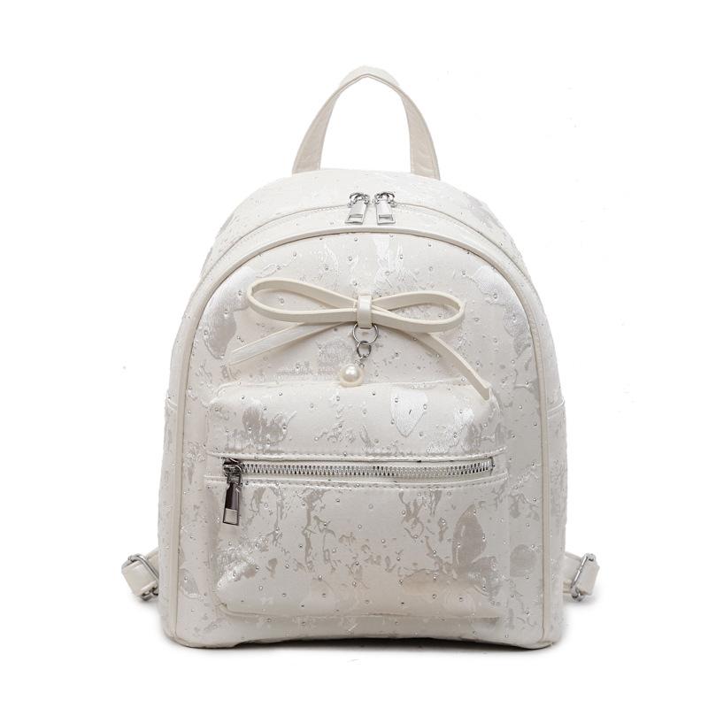 College Style Women's Shoulder Bag New Summer Fashion Bow Small Backpack Shopping Commuter Bag