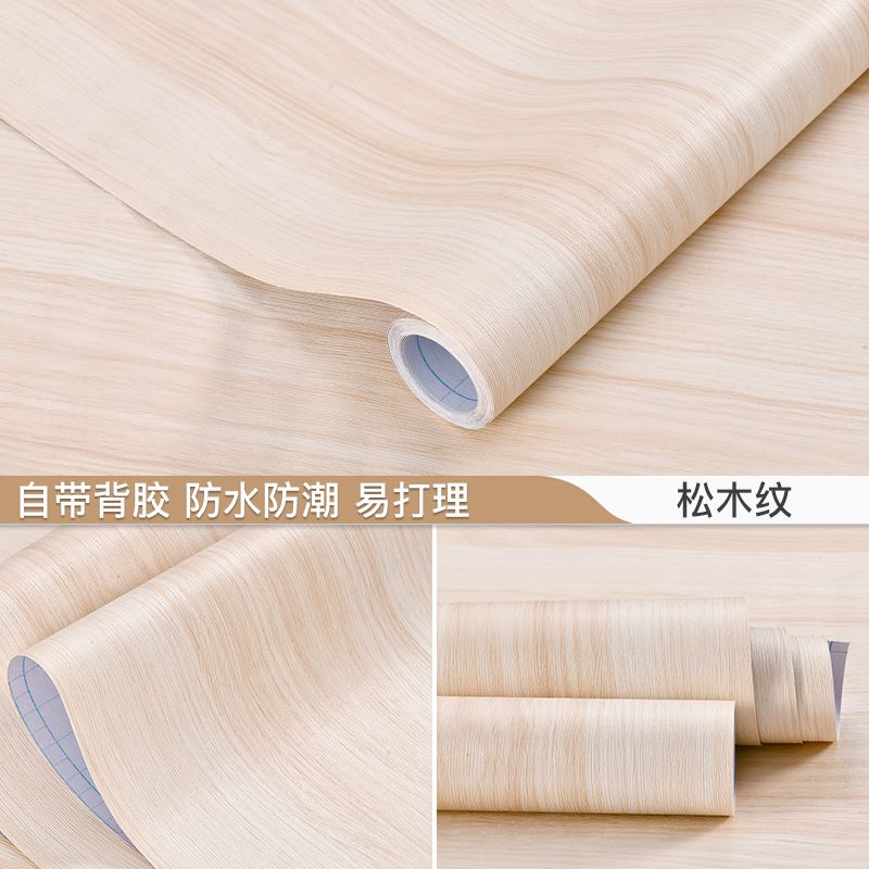 Lățime 90CM Mobilier cu aspect de lemn Autocolant de perete din vinil impermeabil Tapet autoadeziv Autocolant renovare ușă dulap de bucătărie