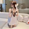 Ice Silk Pajamas Women's Summer Girls Pure Desire Suspenders Shorts Loungewear Set Backless Sexy Pajamas Women's Silk