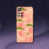 Peach Peachy Cute Phone Case For Samsung S10,S21,FE,S21,Note 20,10 S25,S24,S23,Ultra,S9,S22,Plus Soft Silicone Black Cover