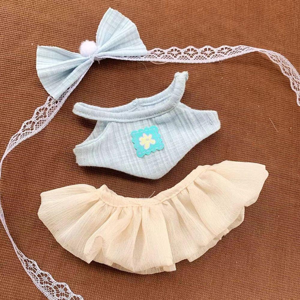 Hoodies 20cm Cotton Doll Dress Shoulder Strap Skirt Plush Toy Clothes  Doll Accessories