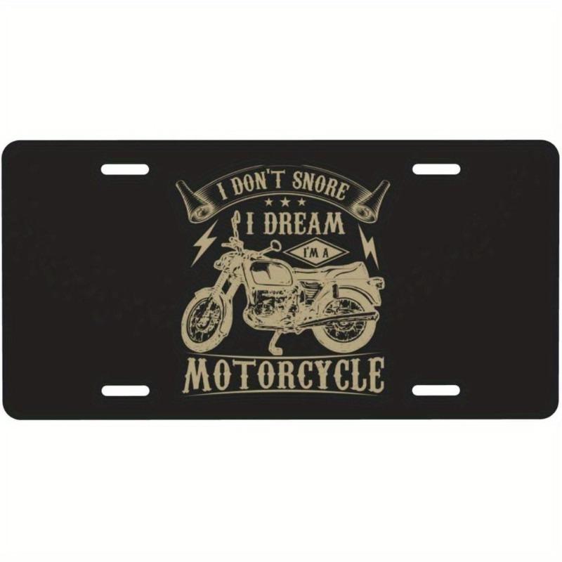 Motorcycle Souvenir License Plate, Metal Auto Wall Decor 15x30cm