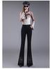 Women's High Waist Slim Fit Black Flared Pants - Spring/Summer 2023 Collection