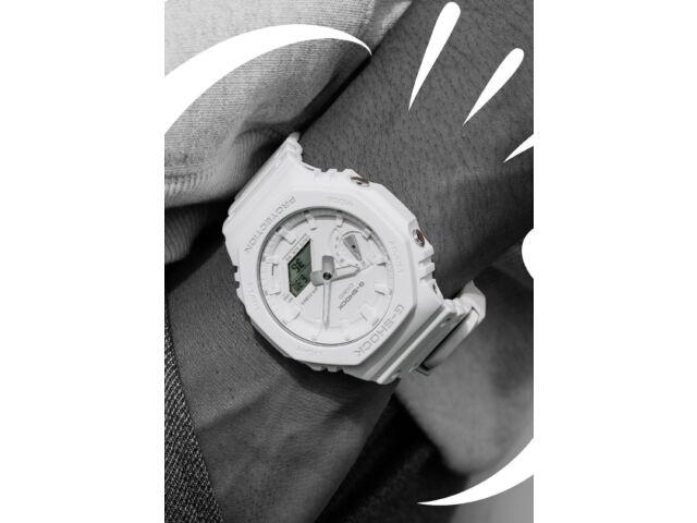 CASIO G-SHOCK GA-2100-7A7JF One Tone Series Analog Digital Watch White 45.4mm