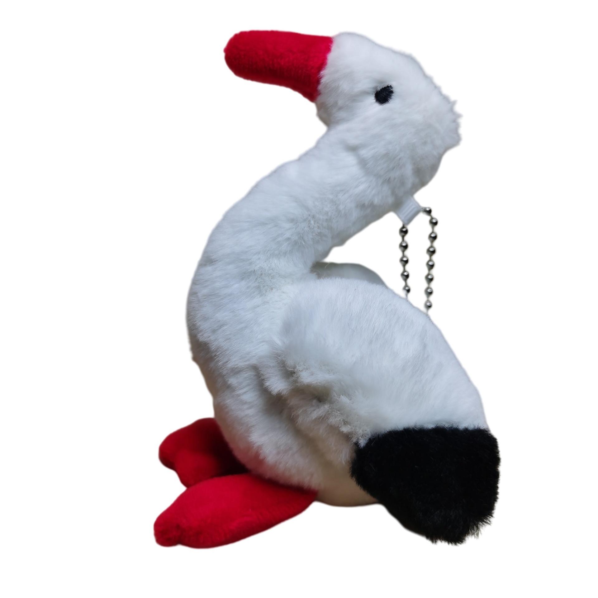 Имитация Пеликан Сова Лебедь Птица Кукла Плюшевая Игрушка Брелок Рюкзак Маленький Подвеска Кукла 14cm30g красный