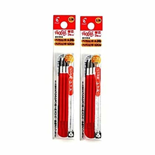 Pilot Friction Ball Slim/Multicolor Type Refill 0.38mm 3 Pieces Red LFBTRF30UF3R Set of 2