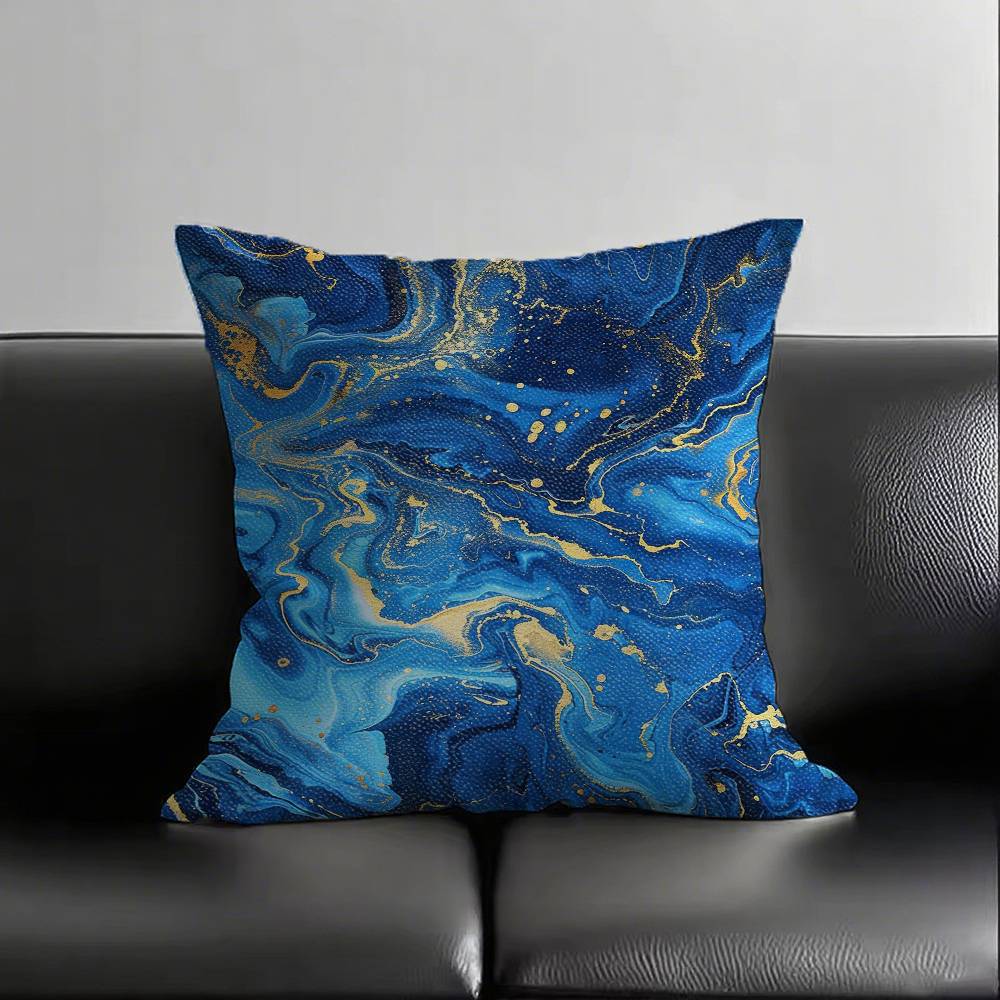 1pc Marble Pattern Pillow Case Fashion Square Pillowcase Bedroom Sofa Room Ins Decoration Leisure