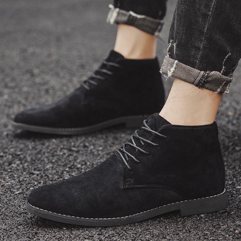Plus Size Men s Suede Pointed Toe Leather Shoes - Formal & Casual 39