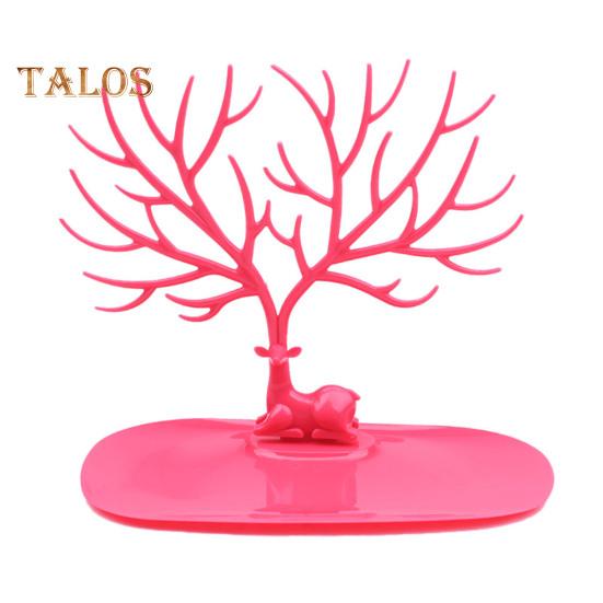 

Органайзер для украшений в виде рогов оленя, держатель для ожерелья, браслета, сережек, подставка для ювелирных изделий с подносом для часов, помады, декора спальни