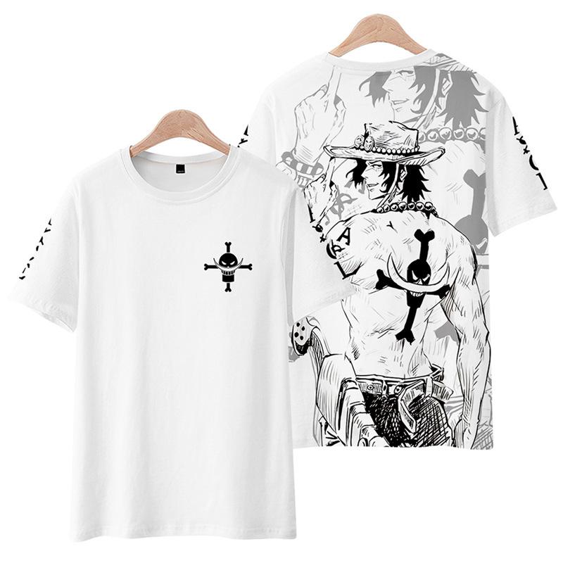 15 barev ONE PIECE Anime Dámská Pánská trička Anime Tričko Kreslený potisk O-výstřih Nadměrná velikost Krátký rukáv Móda Pánské oblečení Streetwear