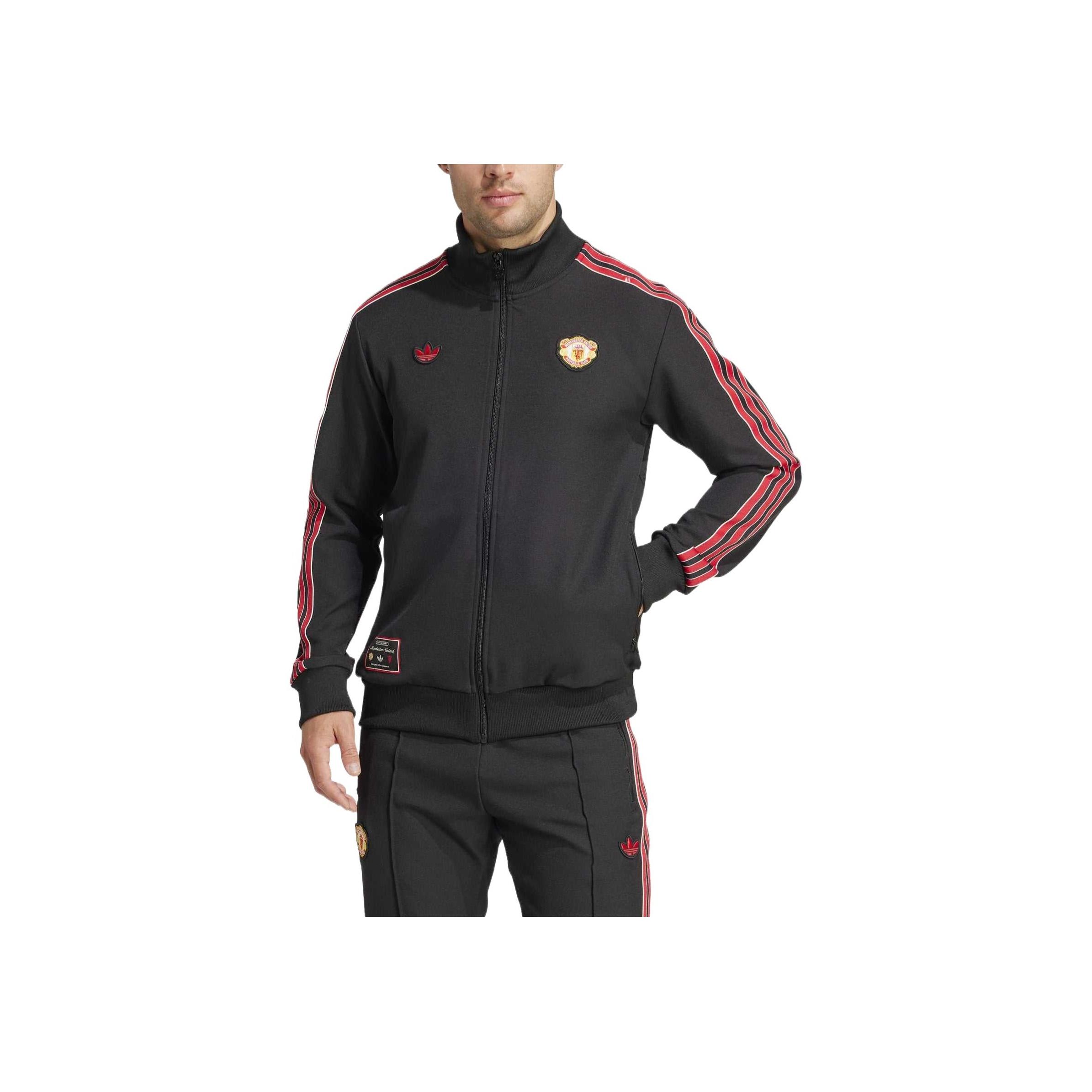 adidas Originals Manchester United Terrace Icons Track Top Black Red JF0358 3XL