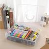 QYEYWJ Storage Case, Two-Tier Storage Box, Clear Case, Stationery Storage Case, Needle and Thread Storage, Desktop Storage Box, Multifunctional Small
