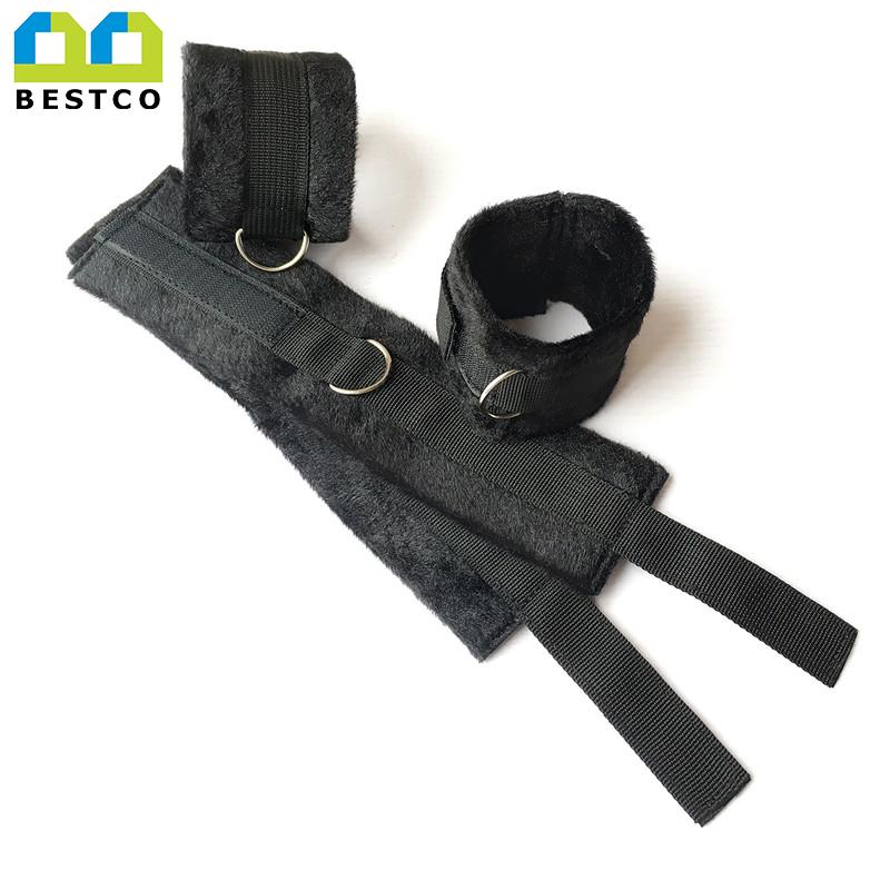BESTCO 18+ Under Bed Restraints Wrist to Leg Cuffs Slave Fetish BDSM Bondage HandCuffs Adult Sex Toys For Couples Games