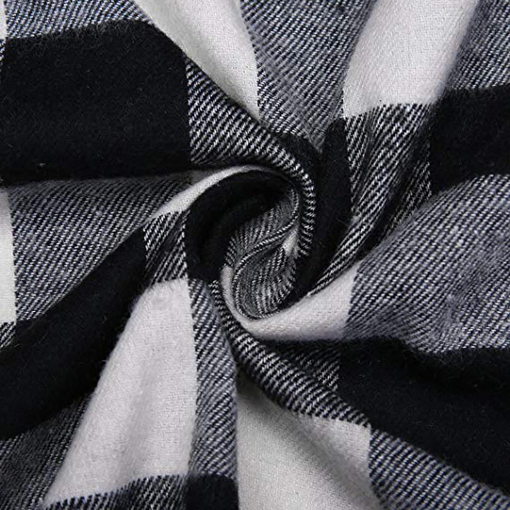 Women Blouses Tops Plaid Long Sleeve Collar Neck Casual Button Down Dress