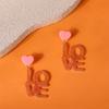 Fully Managed Environmentally Friendly Acrylic Earrings, Fashionable And Romantic Love Love Stud Earrings