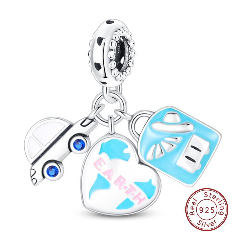 Copper Sincere Emotions Multiple Styles Heart-Shaped Romantic Charms Beads 3Mm Diy Fine Jewelry Making