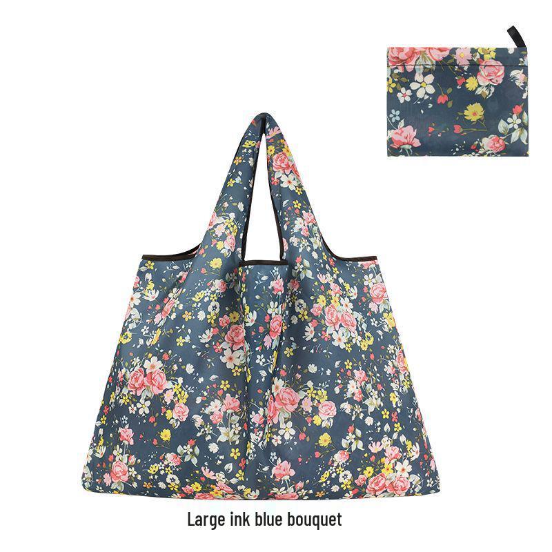 Eco-Friendly Large Capacity Flower Tote - Foldable, Waterproof, and Convenient for Shopping