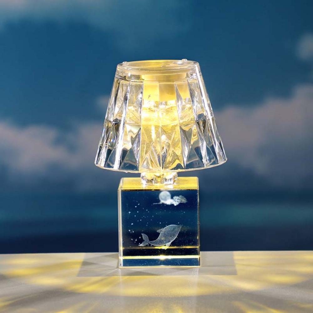 LED Modern Crystal Table Lamp Acrylic Bedside Night Light Creative Crystal Desk Lamp Home