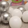 Matte White Latex Balloons - Thick, Pure White, 5" To 18" for Balloon Chains and Decorations