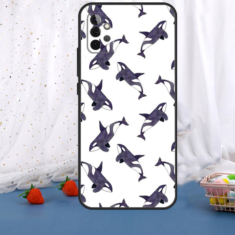 Orcas Whale For Samsung Galaxy A54 A34 A14 A36 A56 A26 A16 A15 A55 A53 A33 A35 A22 A32 A52 A05 A06 Case