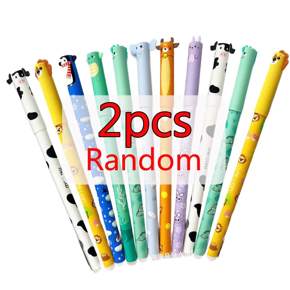 

2/4/8pcs Cute 3D Animal Colors Pen Erasable Gel Pens with Erase Ink Colours 0.6mm Tip Fine Ballpoint Pens for School Office Gift