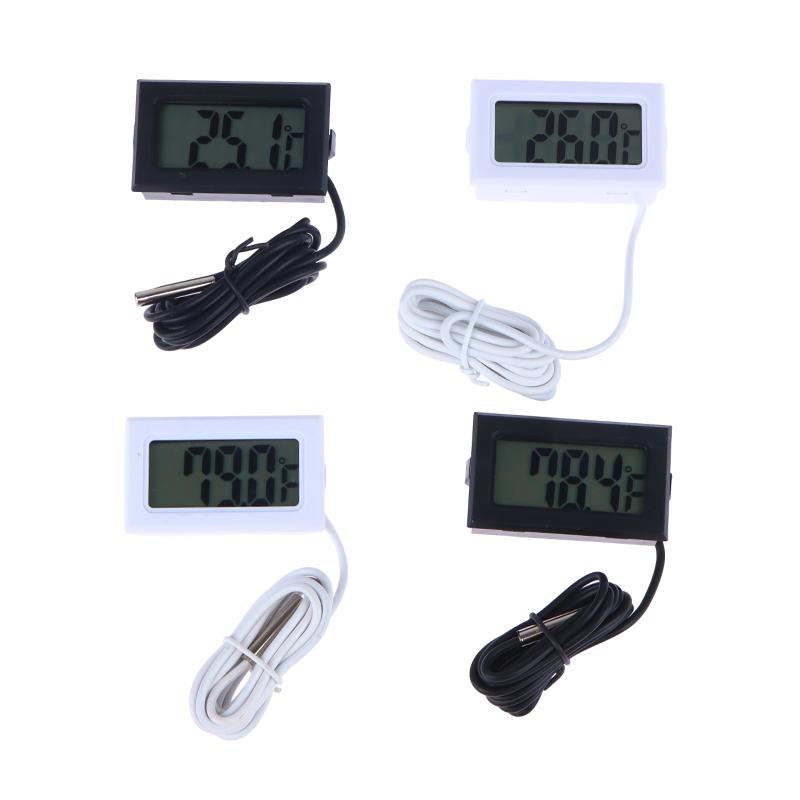 1M Lcd Digital Thermometer With Waterproof Probe Celsius/Fahrenheit Temperature Sensor For Fridge Refrigerator Aquarium