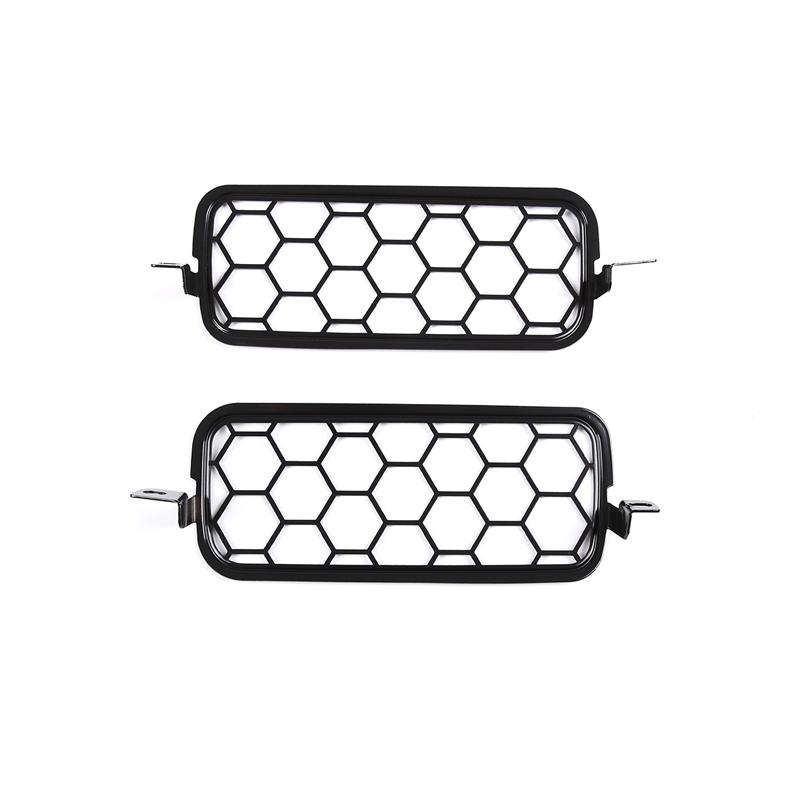 2pcs Stainless Steel Car Front Fog Light Cover Honeycomb Grille Grill Trim For LADA NIVA Auto External