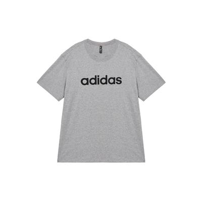 Rundhals Logo Buchstaben Print Pullover Kurzarm T-Shirt Herren Tops Medium-Heather-Gray JI5073