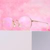 Ultralight Pure Titanium Rim Eyeglasses for Women - Xiaohongshu Style, Anti-Blue Light, Retro, Myopia Compatible (Model 1640)