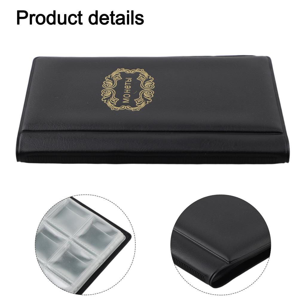 Coin Album PVC Coin Album Sleek Black Design Versatile For Various Collections Elegant Presentation Of Collectibles