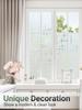 Frosted Glass Privacy Window Film - Static Cling UV Blocking Cross Pattern Cover for Bathroom Front Door Glass Windows Adhesive