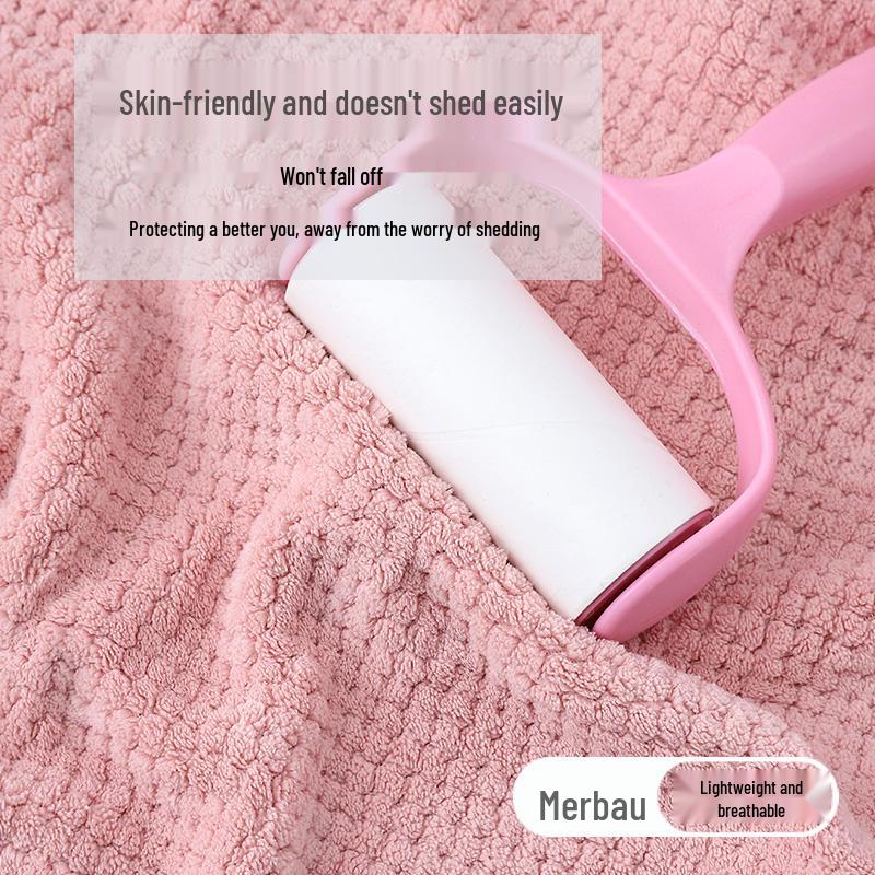 7A Antibacterial Extra Large Coral Fleece Bath Towel - Pineapple Pattern, Extra Thick, Absorbent, Quick-Drying, 90x170 Cm, Class A Bath Wrap