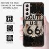 America Route 66 Phone Case For Samsung Galaxy S25 Edge S24 S23 FE S21 S20 S10 Plus S22 S26 Ultra Cover Clear Cases TPU Capa She